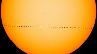 Mercury's path across the solar disk.
