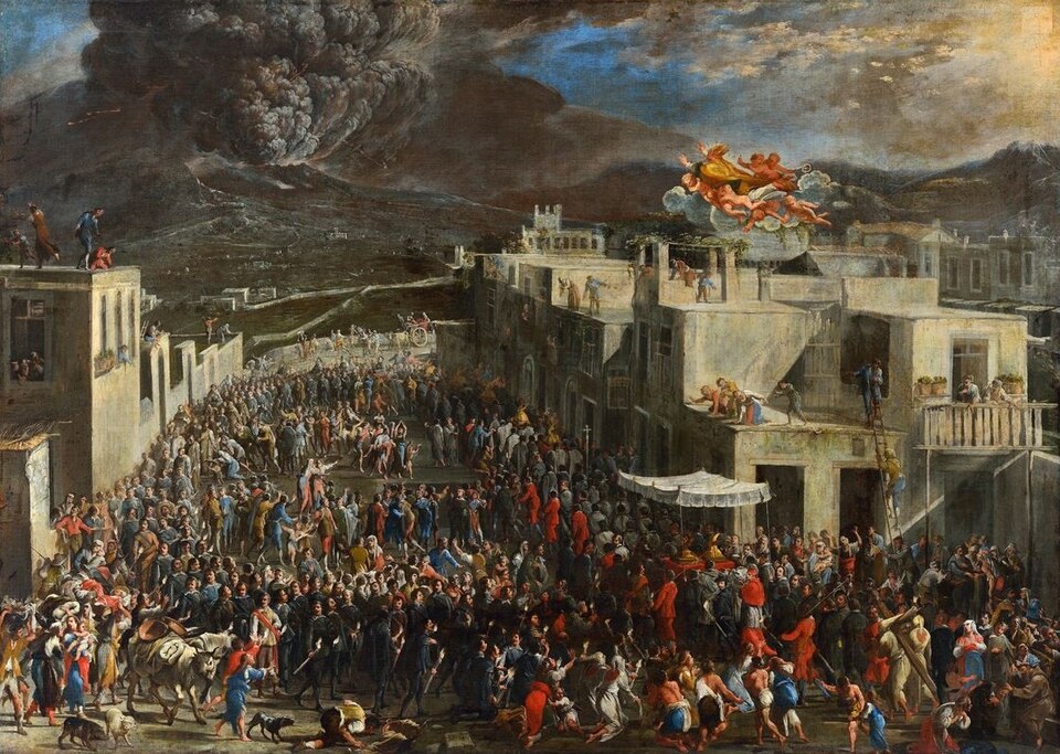 Domenico Gargiulo, uitbarsting van Vesuvius in 1631.