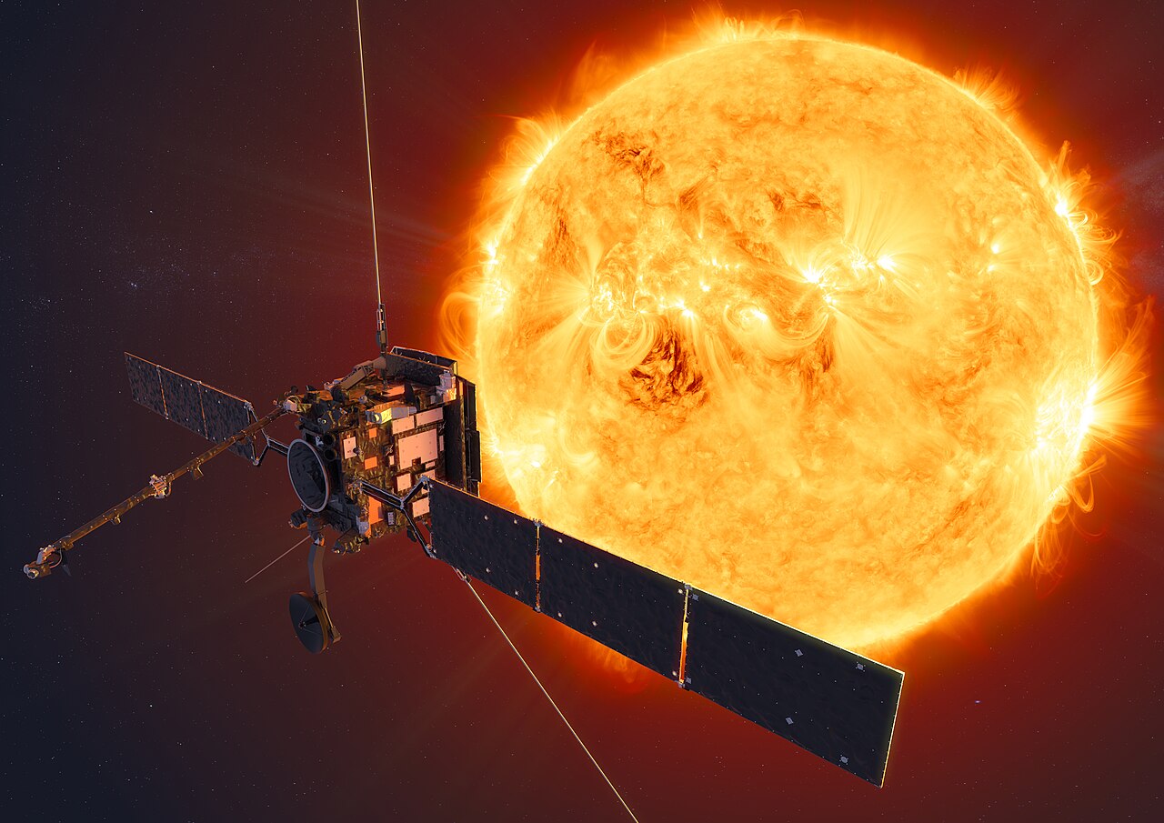 Solar Orbiter. (ESA. Acknowledgement: Work performed by ATG medialab under contract for ESA, CC BY-SA IGO 3.0, Wikimedia Commons)