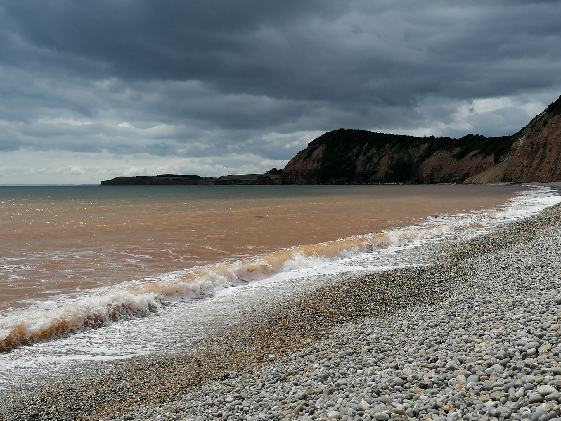 The sea turns red at Jacob's Ladder.