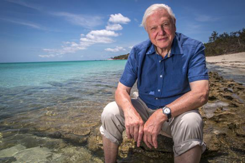 David Attenborough at the Great Barrier Reef (Por Department of Foreign Affairs and Trade website, Wikipedia)